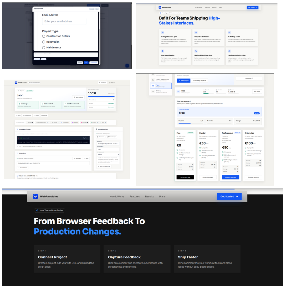 Visual Website Feedback to AI Code Fixes